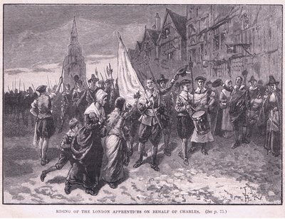 Aufstand der Londoner Lehrlinge zugunsten von Charles I. AD 1648 von Herbert Railton